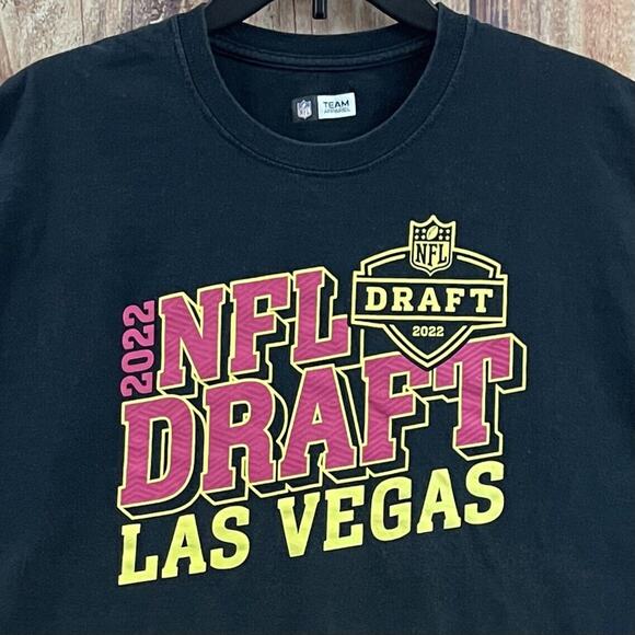 2022 NFL Draft Las Vegas Black Team Apparel T‑Shirt 2XL XXL NFL Fan Tee - Picture 6 of 8